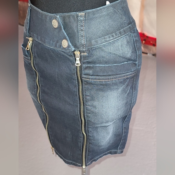 SILVIAN heach , mini denim skirt with cargo pockets size S - Picture 7 of 13
